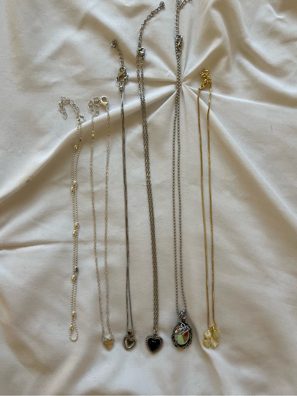 Bundle of cute heart and pendant necklaces